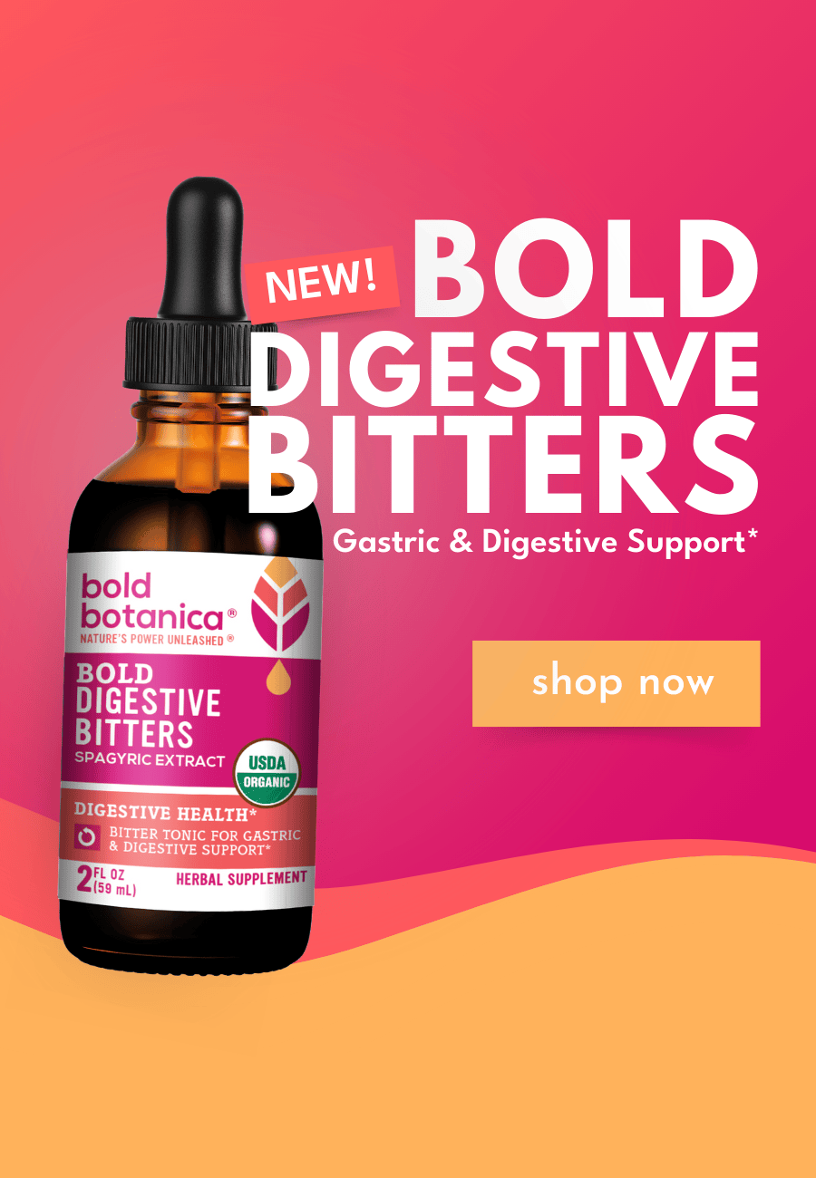 digestive bitters bottle with text