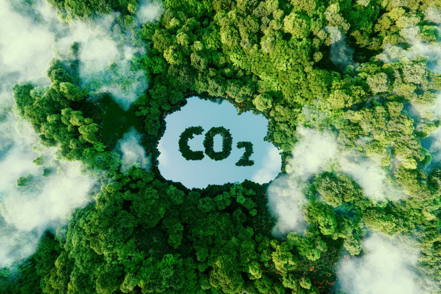 aerial view of tree tops