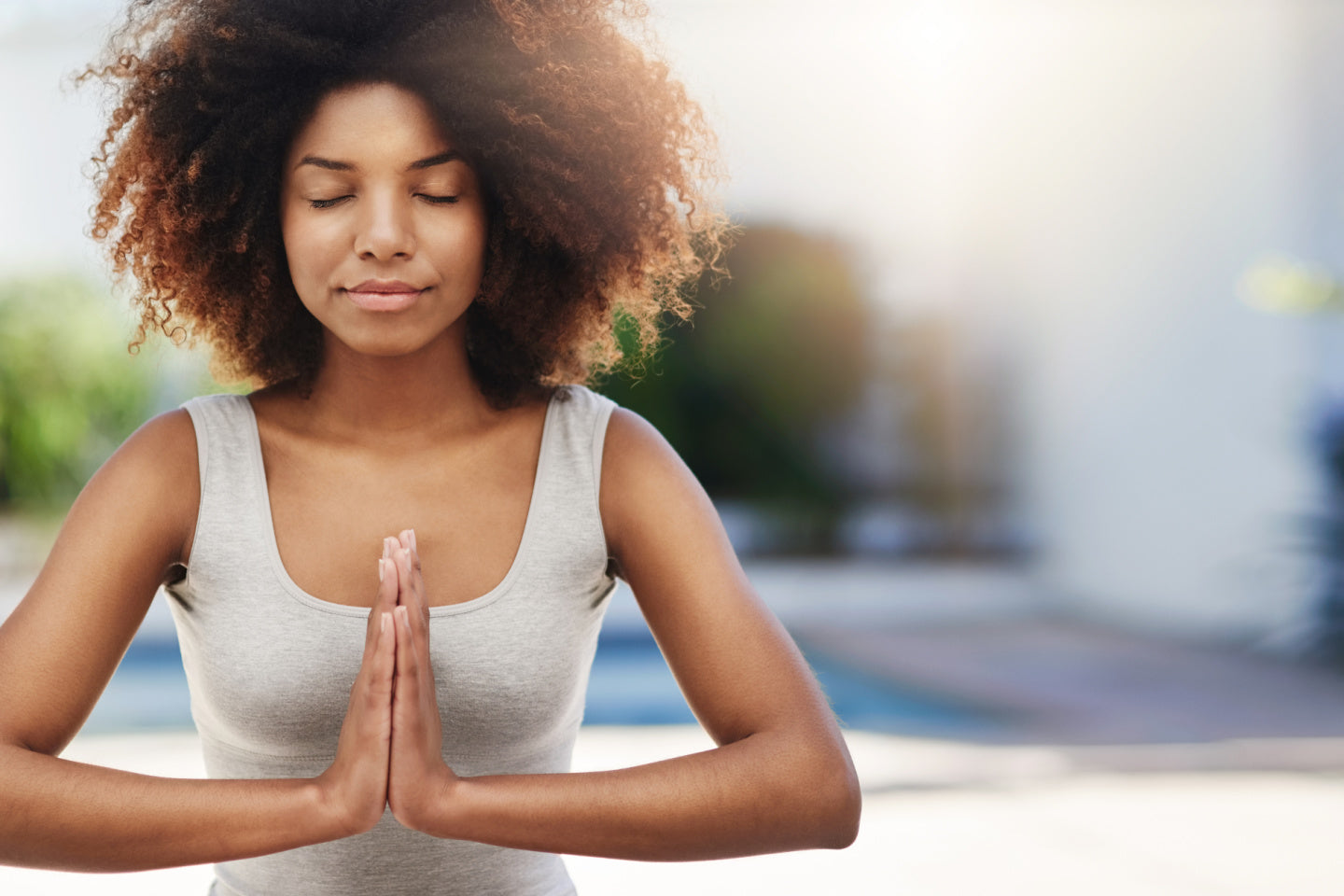 woman meditating 