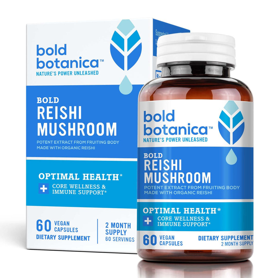 reishi mushroom extract supplement bottle